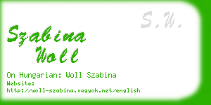 szabina woll business card